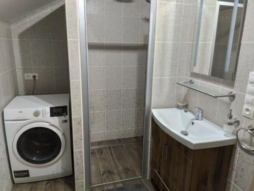 Koupelna v ubytování Apartmán Vysoké nad Jizerou