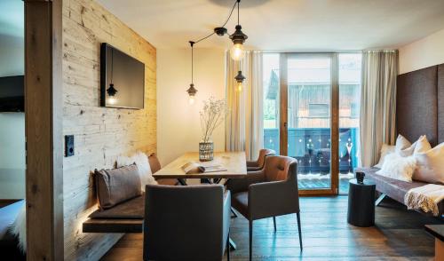 Χώρος καθιστικού στο Thomanhof Chalet-Appartement