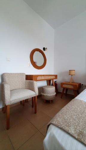 Χώρος καθιστικού στο Sarakiniko Rooms