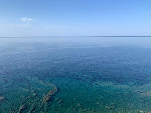 an aerial view of a large body of water at La finestra sul mare in Ospedaletti