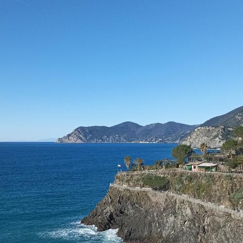 a view of a large body of water at Dreamers Sea View in Manarola