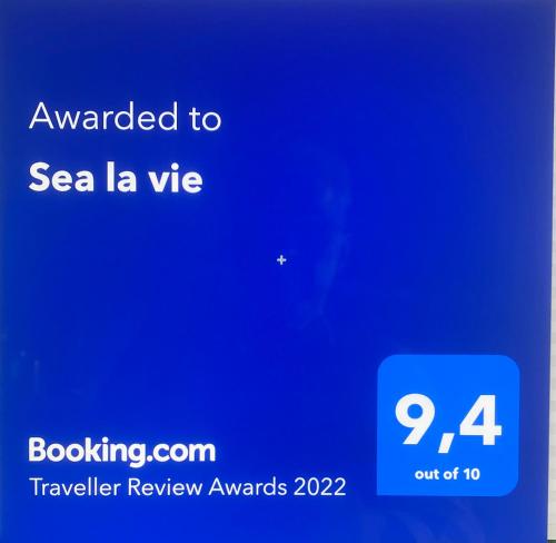 Сертификат, награда, табела или друг документ на показ в Sea la vie