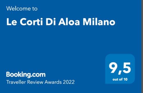 Majutusasutuses Le Corti Di Aloa Milano olev sertifikaat, autasu, silt või muu dokument