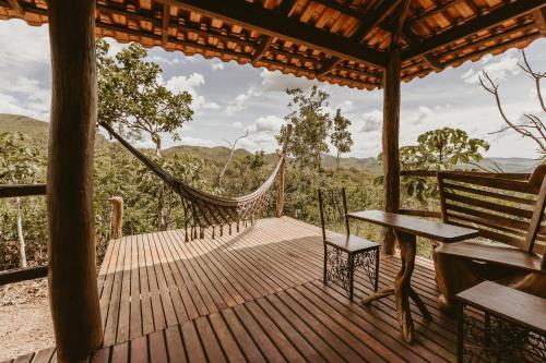 Balkon ili terasa u objektu Ecopousada Toca do Guará