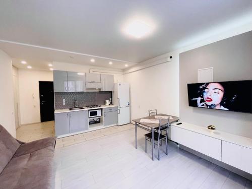 Kuchyň nebo kuchyňský kout v ubytování RIVER PARK euro two-roomed flat