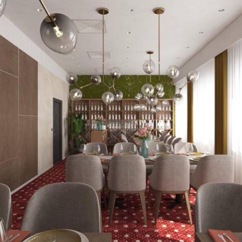 Χώρος καθιστικού στο Grand Hotel&Restaurant