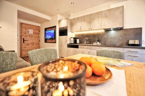 Dapur atau dapur kecil di A4 AlmA Alpin Appartments