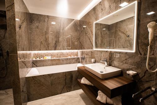 Koupelna v ubytování Hotel Pod Zamkem