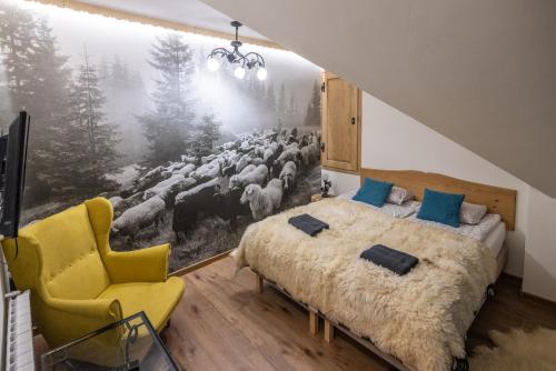Postel nebo postele na pokoji v ubytování Moje Tatry Gluten Free