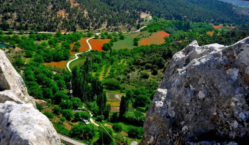 a view from the top of a mountain with rocks at Casas Rurales Los Enebros Nerpio in Nerpio