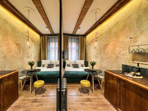 Posteľ alebo postele v izbe v ubytovaní Stylowy apartament Wabi Sabi z Smart tv