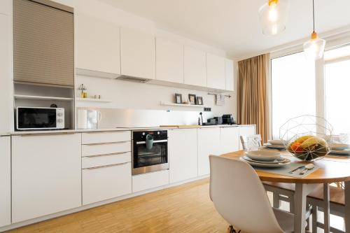 Kuchyň nebo kuchyňský kout v ubytování R213 Residences Botanique