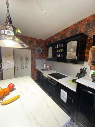 Dapur atau dapur kecil di Ferienwohnungen Gabriele Waldenburg