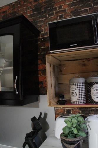 Dapur atau dapur kecil di Ferienwohnungen Gabriele Waldenburg