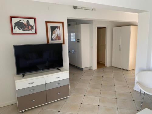 En tv och/eller ett underhållningssystem på Delux Villa Hedonica