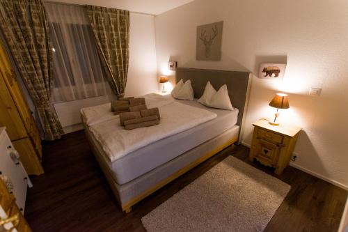 Ein Bett oder Betten in einem Zimmer der Unterkunft Appartements dans la Résidence Panorama