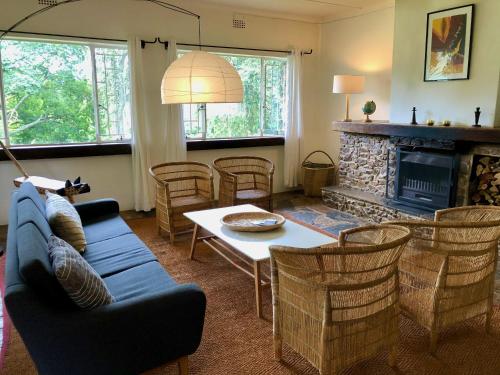 Χώρος καθιστικού στο Tegwaan Country Getaway