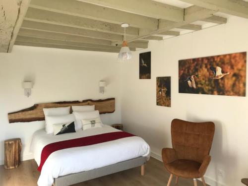 Postel nebo postele na pokoji v ubytování Ferme Boisquillon