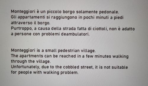 een pagina van een document met de woorden pneumoconiose bij Il Castello di Monteggiori in Camaiore
