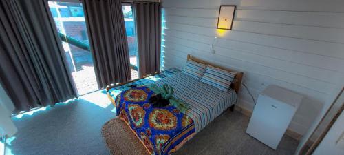 Cama o camas de una habitación en Flat / Cobertura com vista deslumbrante