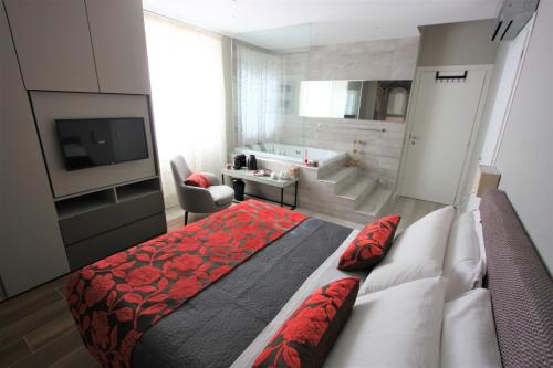 Kuchyň nebo kuchyňský kout v ubytování il sogno di afrodite luxury b and b