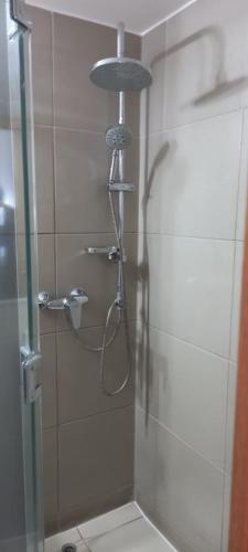 a shower with a shower head in a bathroom at Capital 01 in Iquique