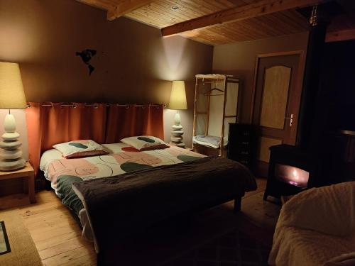 Postel nebo postele na pokoji v ubytování Chalet