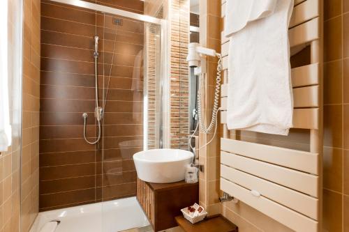 Koupelna v ubytování Hotel Villa Stella