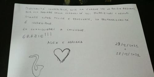 a piece of paper with a heart on it at B&B Orchidea in Palermo