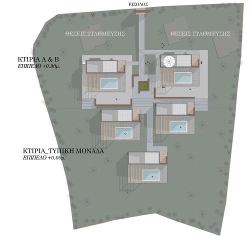 a floor plan of a villa in nigeria at Utopia Eco Retreat in Skiathos Town