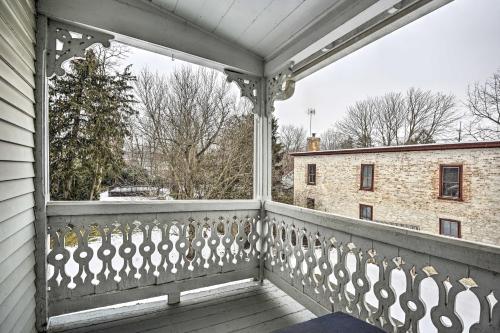 an outdoor balcony with a view of a building at Spacious Getaway 7 Mi to Whitetail Slopes! in Mercersburg