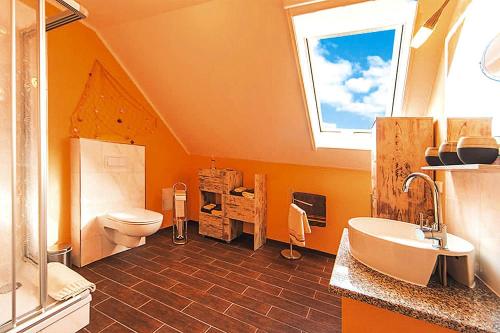Koupelna v ubytování Haus in Seehausen am Oberuckersee