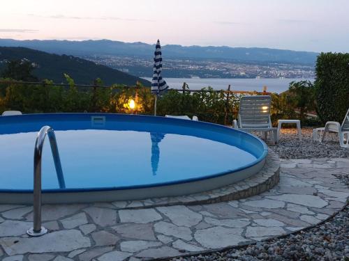 Stone House in Dobrec with Sea View & Pool