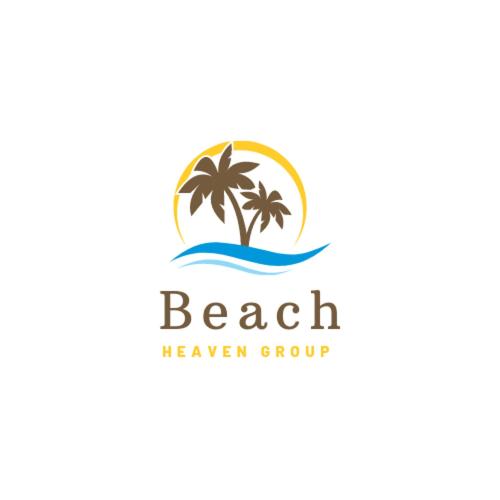 a beach nevergroup logo with a palm tree in the ocean at Afsaal Beach Heaven in Amanzimtoti