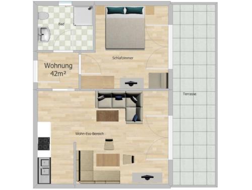 Plán poschodí v ubytovaní Pension & Ferienwohnung Sonnleiten