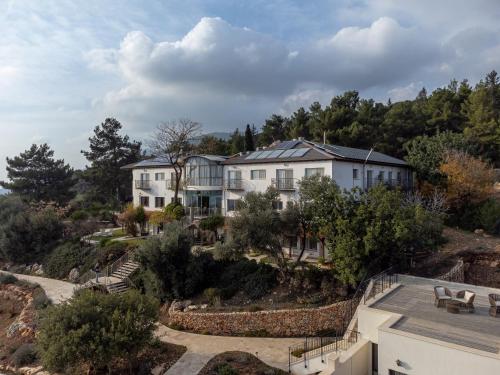 an aerial view of a house at Amirey Hagalil Boutique Hotel in Amirim