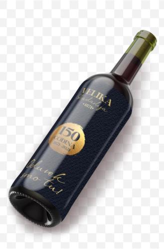 a bottle of wine with a label on it at Luxury Rooms Skadarlija in Belgrade