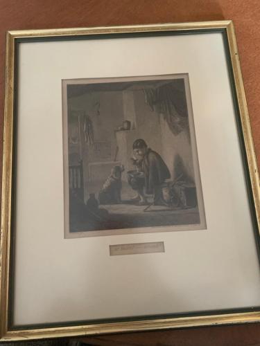 a framed painting of two people in a room at Forsthaus in Waldhessen in Bauhaus