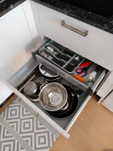 Kuchyň nebo kuchyňský kout v ubytování Apartamento Sanxenxo Carles Deluxe Ocean View