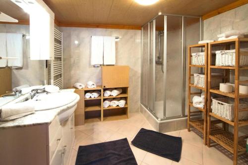 Bilik mandi di Chalet in Wildkogel near Ski Slopes