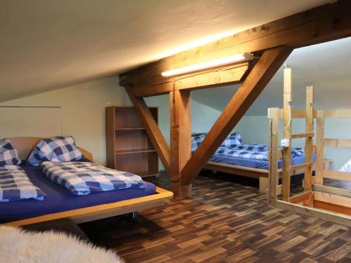 מיטה או מיטות בחדר ב-Summit view holiday home, Mittersill