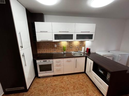 Kuchyň nebo kuchyňský kout v ubytování Apartman Nico