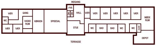 a floor plan of a building at Camp Nørager in Avlum