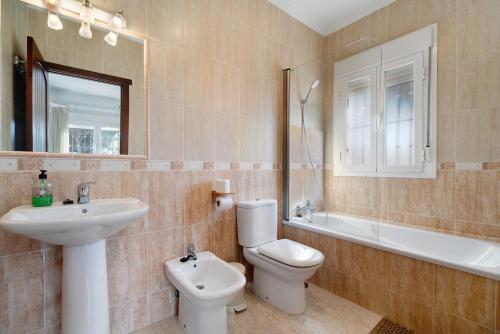 Koupelna v ubytování Villa Fátima