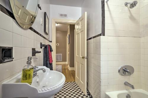 A bathroom at Chic and Cozy Greensboro Home, 2 Mi to Dtwn!