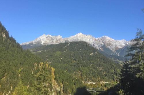 a view of a mountain range with snow covered mountains at Farmhouse in Tobadill with Mountain Views in Tobadill