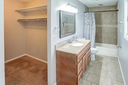 a bathroom with a sink and a toilet at Belleville Beauty - Luxury Stay for Work or stay for Play either way this is the perfect property for you! residence in Belleville