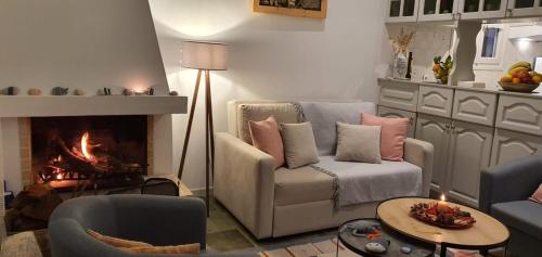 A seating area at Aria House