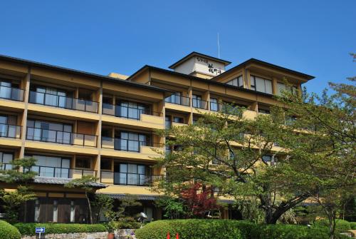 a building with a tower on top of it at Biwako Hanakaido in Otsu