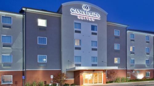 a rendering of the front of a hotel at Candlewood Suites Kalamazoo by IHG in Kalamazoo